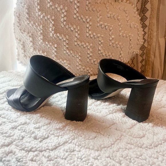 Steve Madden Black Block Heel Mules 9 - Picture 2 of 3